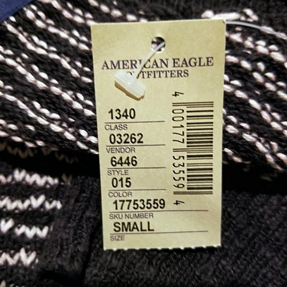 New AMERICAN EAGLE Cardigan Sweater Size S Womens Button Down V Neck Gray Pink - Picture 8 of 11